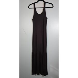 Marine Layer Black Ribbed MicroModal Spandex Midi Dress XS Made in California
